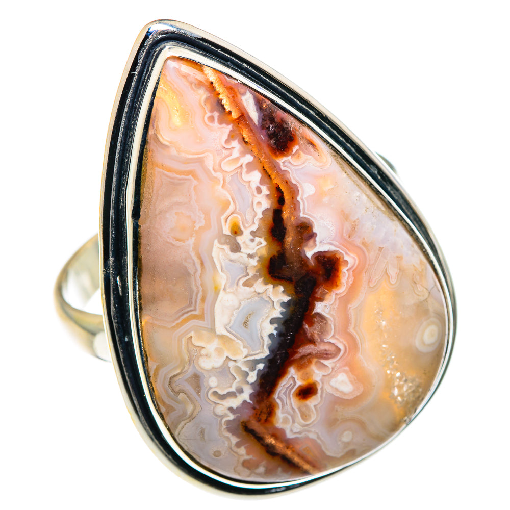 Crazy Lace Agate Rings handcrafted by Anasilvercos - RING87626