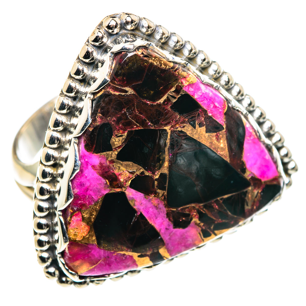 Purple Copper Composite Turquoise Rings handcrafted by Anasilvercos - RING87632