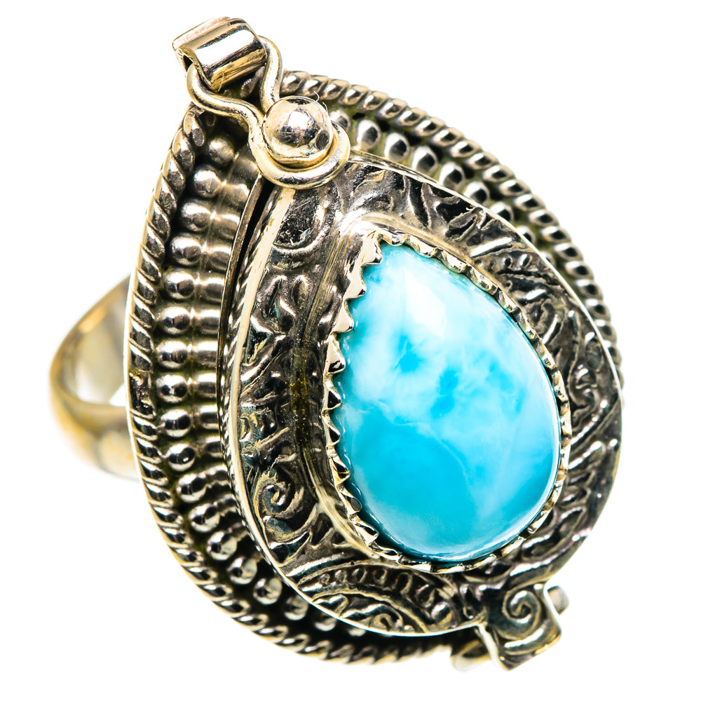 Larimar Rings handcrafted by Anasilvercos - RING87653