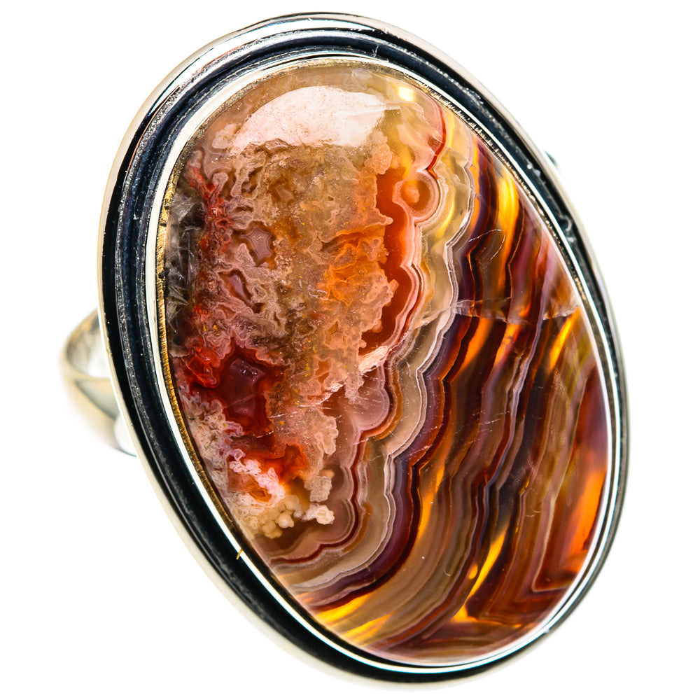Crazy Lace Agate Rings handcrafted by Anasilvercos - RING87656