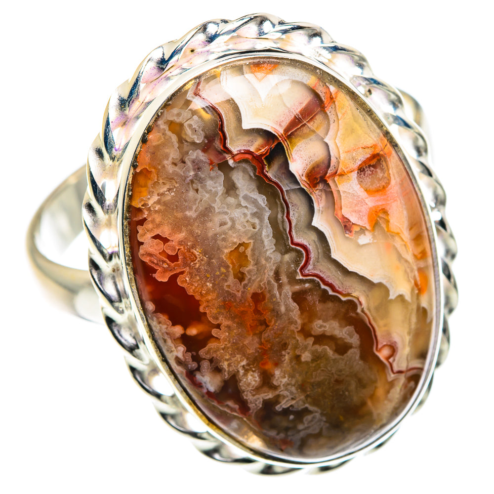 Crazy Lace Agate Rings handcrafted by Anasilvercos - RING87658