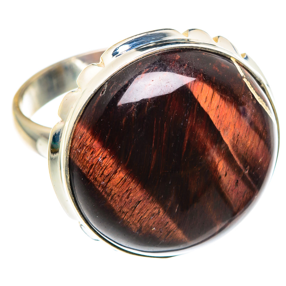 Red Tiger Eye Rings handcrafted by Anasilvercos - RING87680