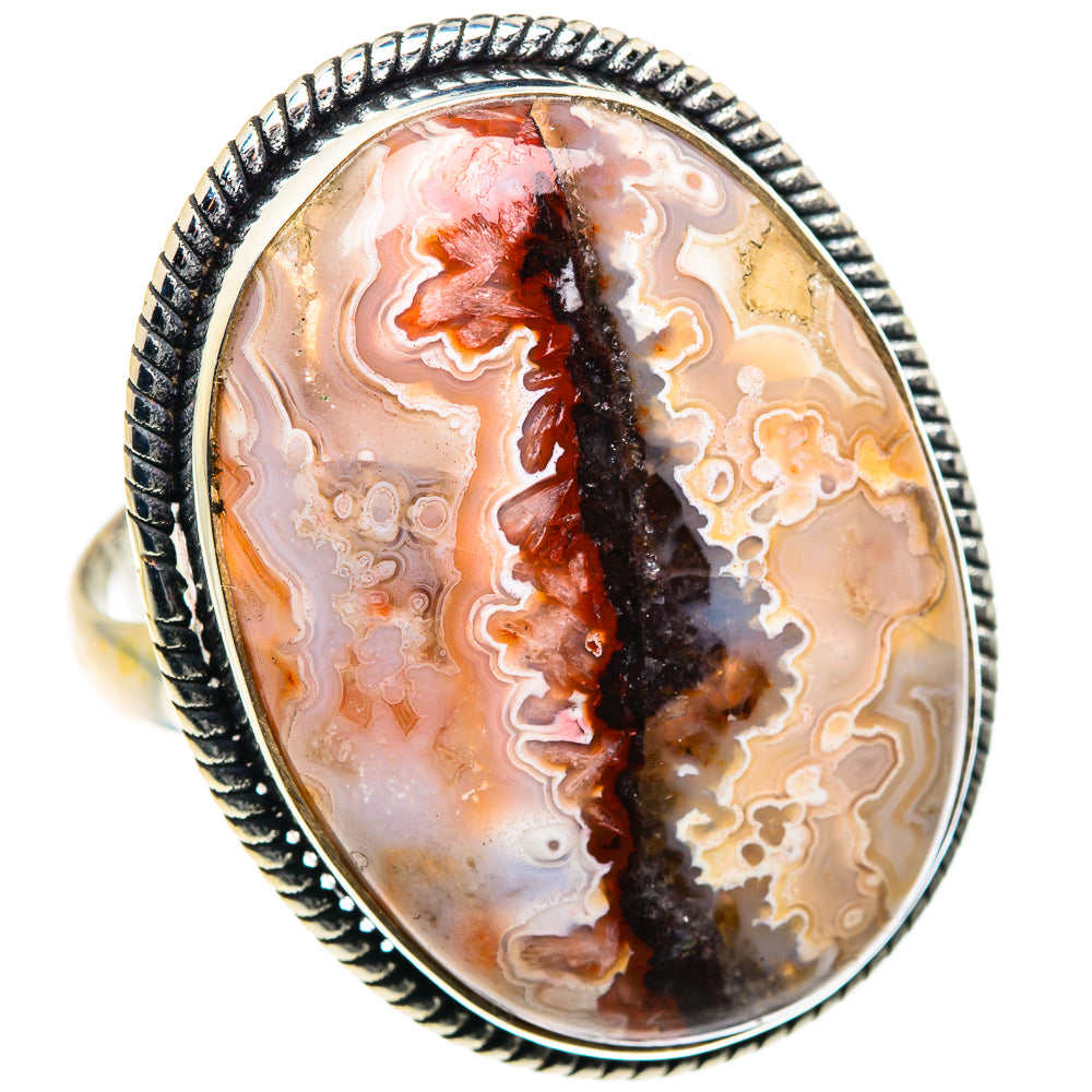 Crazy Lace Agate Rings handcrafted by Anasilvercos - RING87691