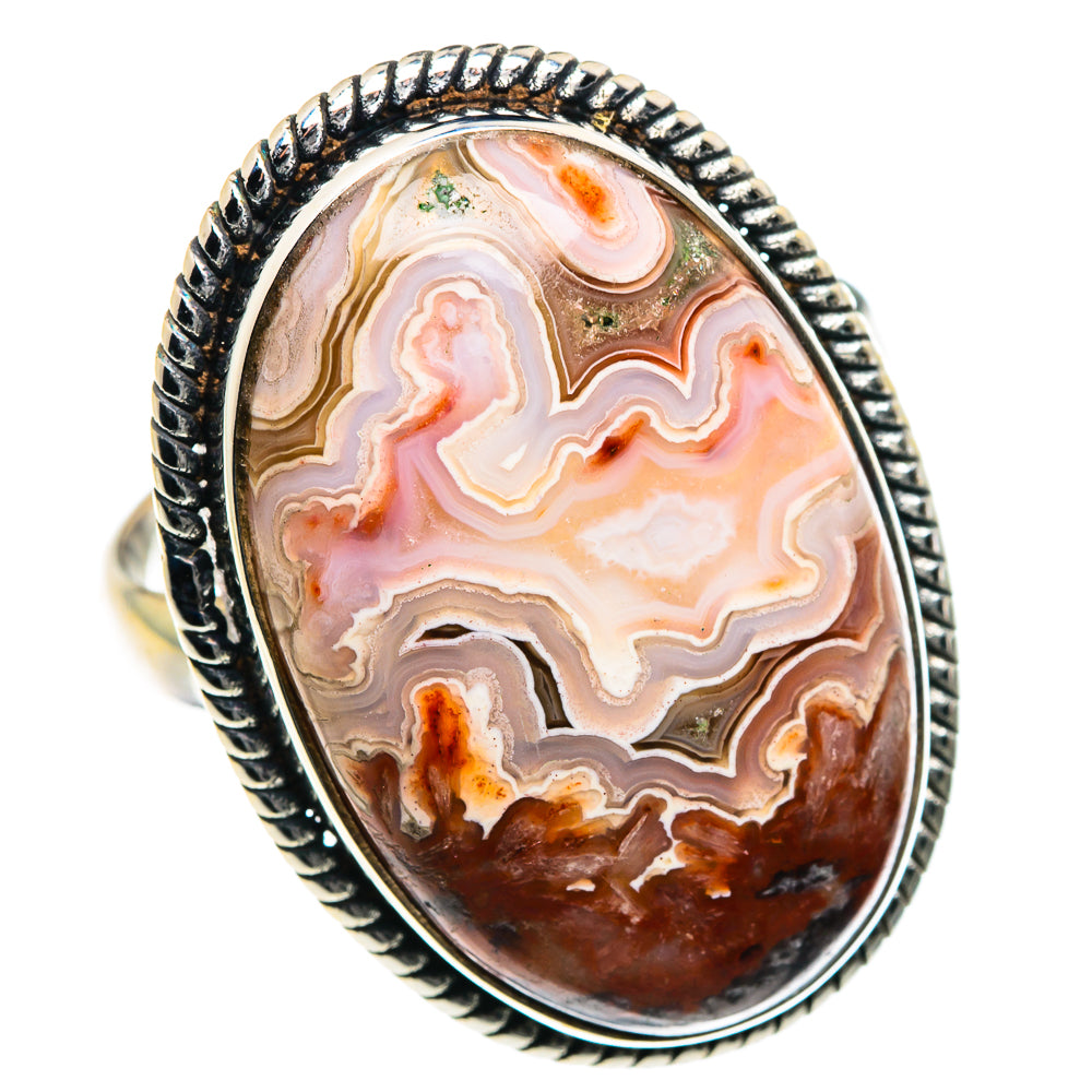 Crazy Lace Agate Rings handcrafted by Anasilvercos - RING87698