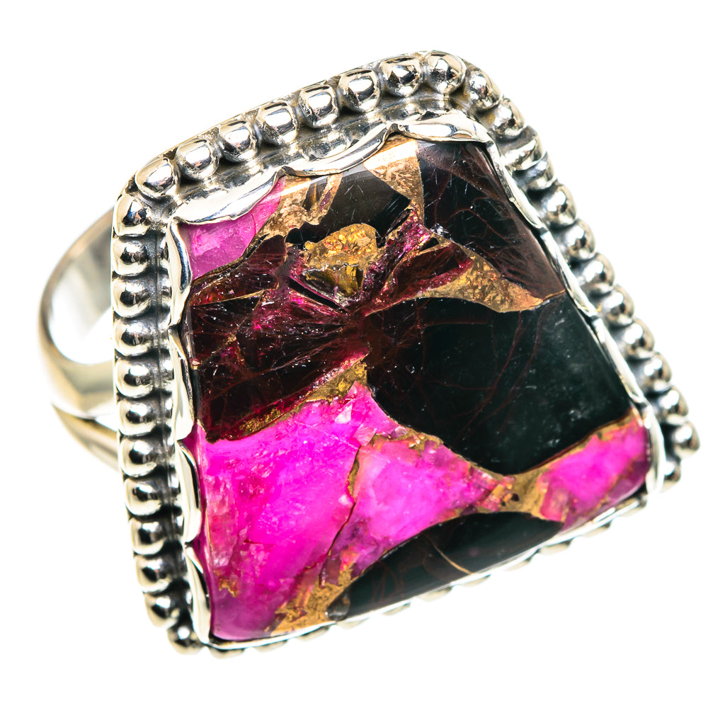 Purple Copper Composite Turquoise Rings handcrafted by Anasilvercos - RING87733