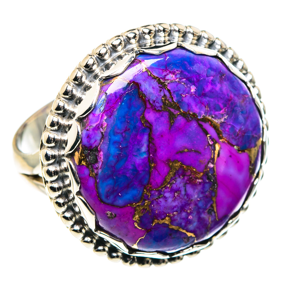Purple Copper Composite Turquoise Rings handcrafted by Anasilvercos - RING87735