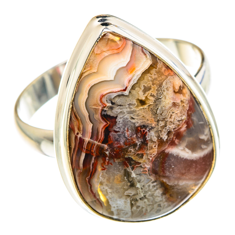 Crazy Lace Agate Rings handcrafted by Anasilvercos - RING87760 - Photo 2