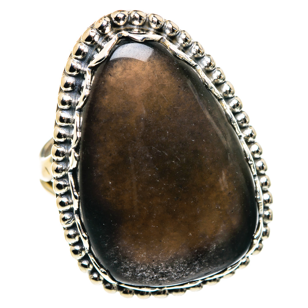 Gold Sheen Obsidian Rings handcrafted by Anasilvercos - RING87794
