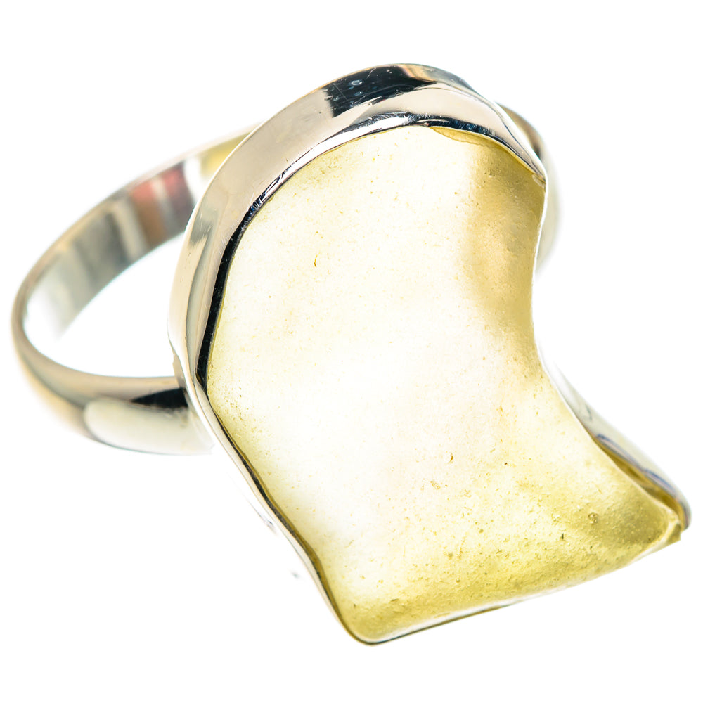 Libyan Desert Glass Rings handcrafted by Anasilvercos - RING87799 - Photo 2