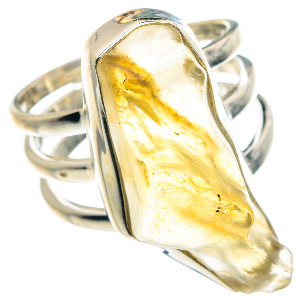 Libyan Desert Glass Rings handcrafted by Anasilvercos - RING87833