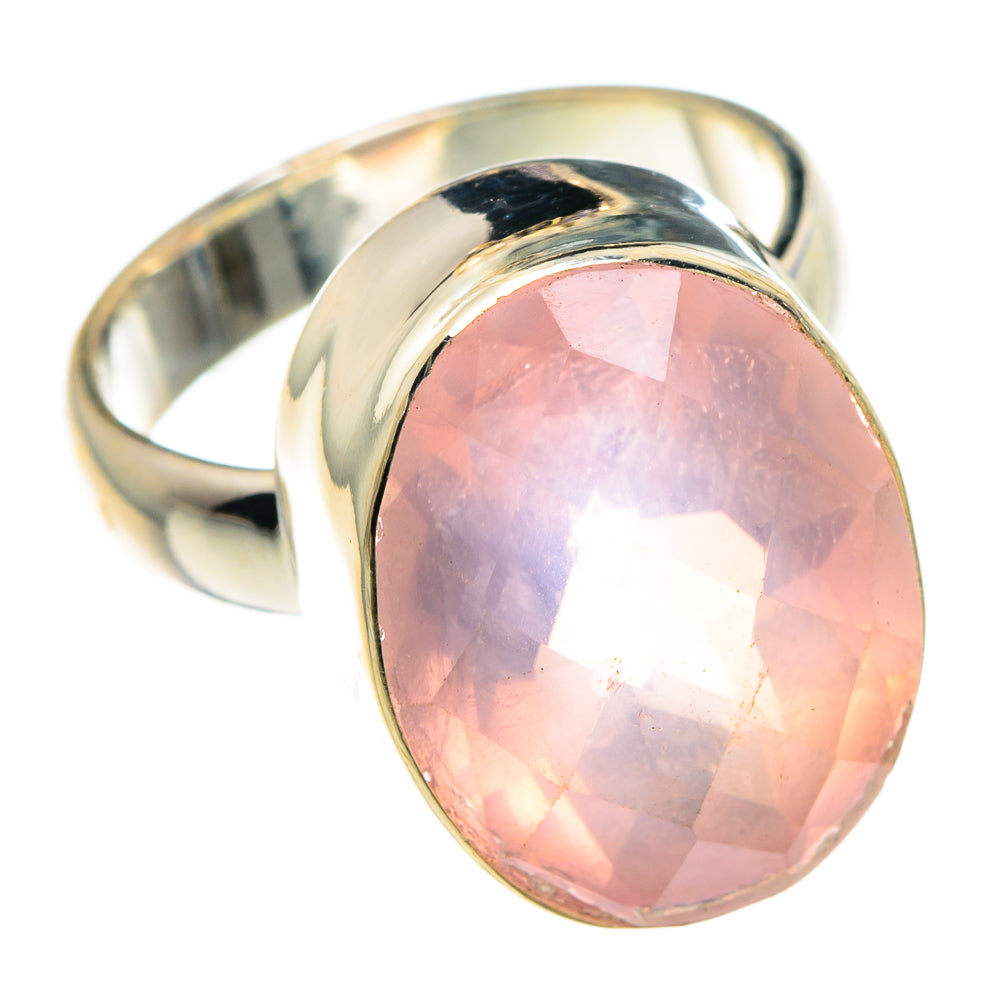 Rose Quartz Rings handcrafted by Anasilvercos - RING87837