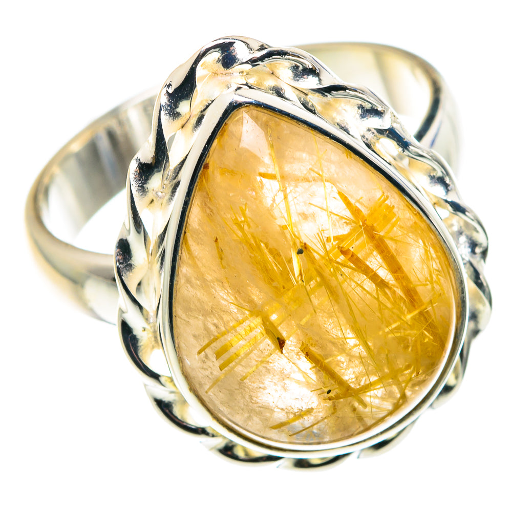 Rutilated Quartz Rings handcrafted by Anasilvercos - RING87841