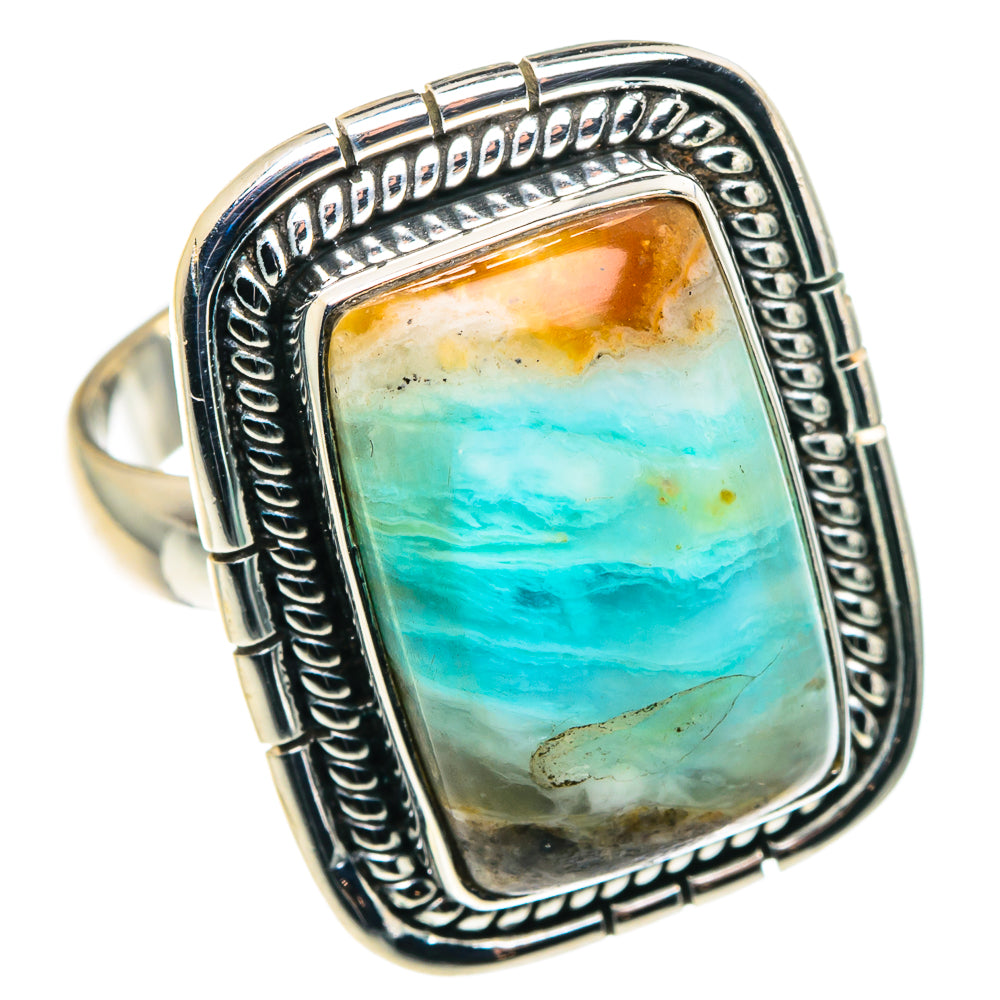 Peruvian Opal Rings handcrafted by Anasilvercos - RING87848