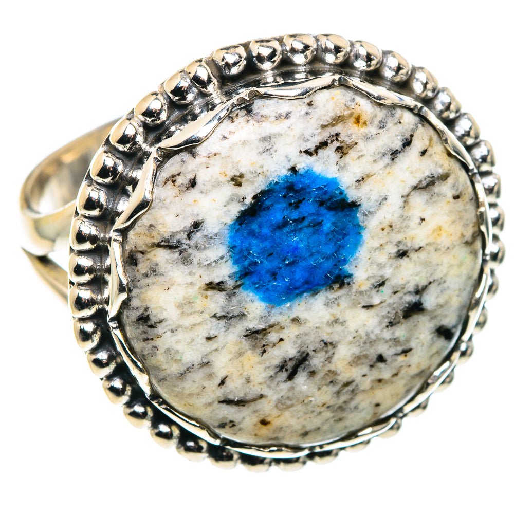 K2 Blue Azurite Rings handcrafted by Anasilvercos - RING87849
