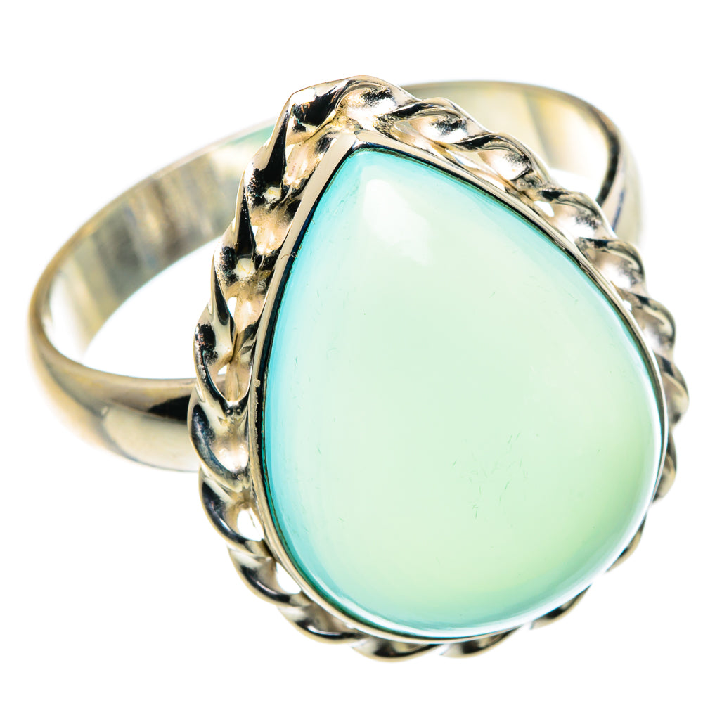 Aqua Chalcedony Rings handcrafted by Anasilvercos - RING87866