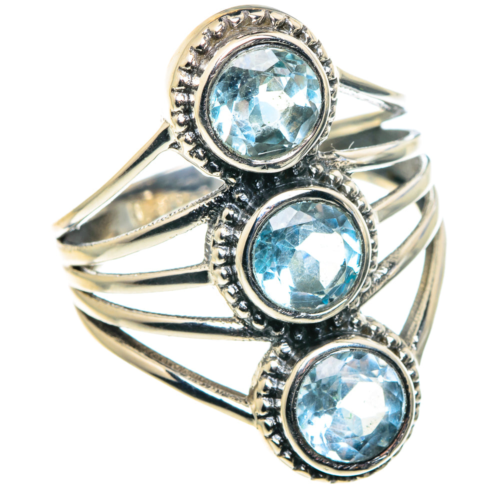 Blue Topaz Rings handcrafted by Anasilvercos - RING87883