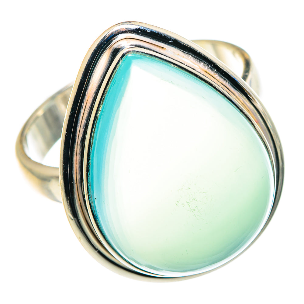 Aqua Chalcedony Rings handcrafted by Anasilvercos - RING87884