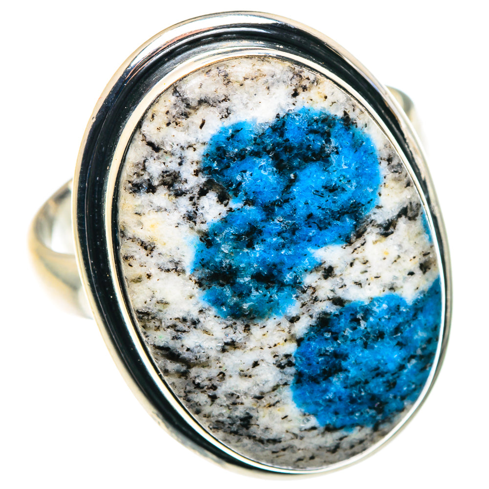 K2 Blue Azurite Rings handcrafted by Anasilvercos - RING87885