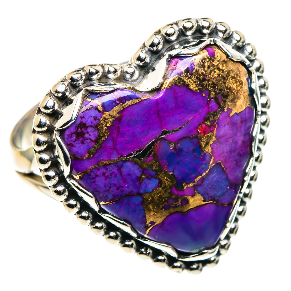 Purple Copper Composite Turquoise Rings handcrafted by Anasilvercos - RING87892