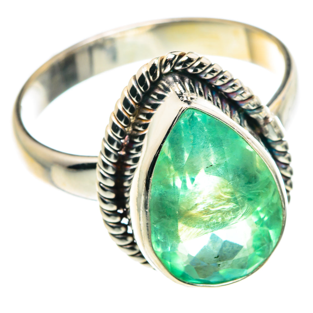 Green Fluorite Rings handcrafted by Anasilvercos - RING87902
