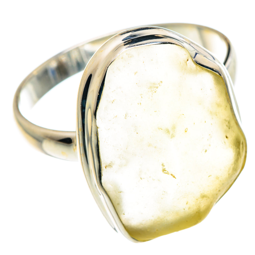 Libyan Desert Glass Rings handcrafted by Anasilvercos - RING87905 - Photo 2