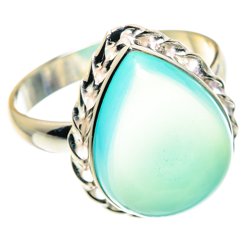 Aqua Chalcedony Rings handcrafted by Anasilvercos - RING87914