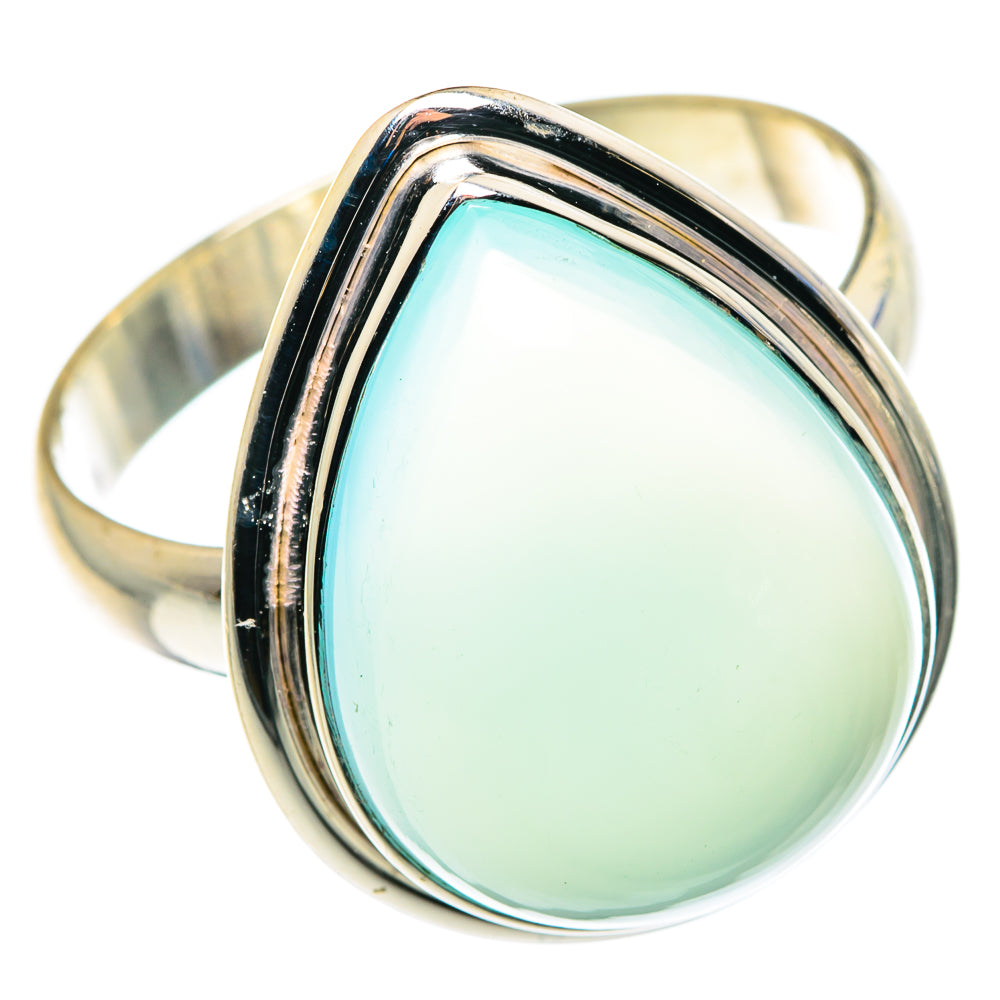 Aqua Chalcedony Rings handcrafted by Anasilvercos - RING87926