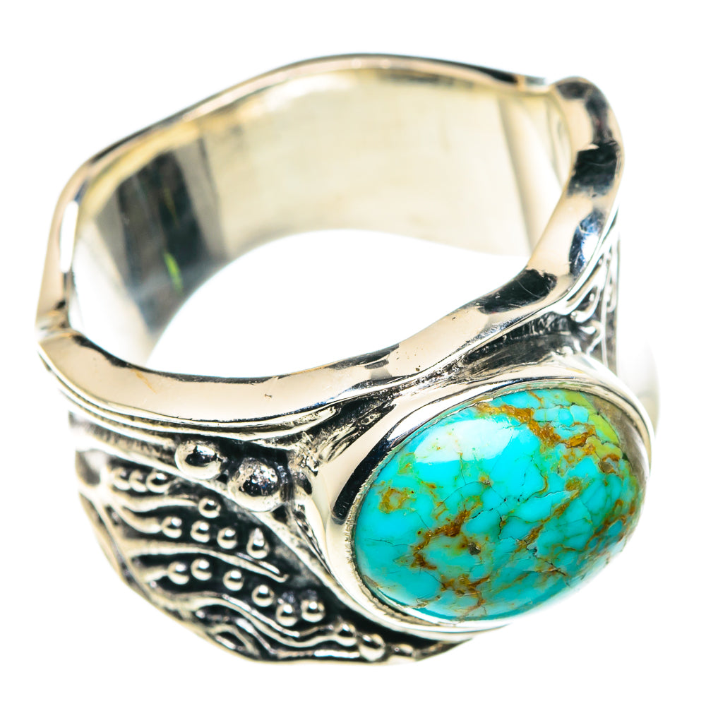 Tibetan Turquoise Rings handcrafted by Anasilvercos - RING87928