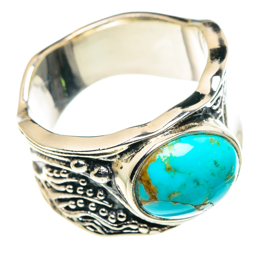 Tibetan Turquoise Rings handcrafted by Anasilvercos - RING87938