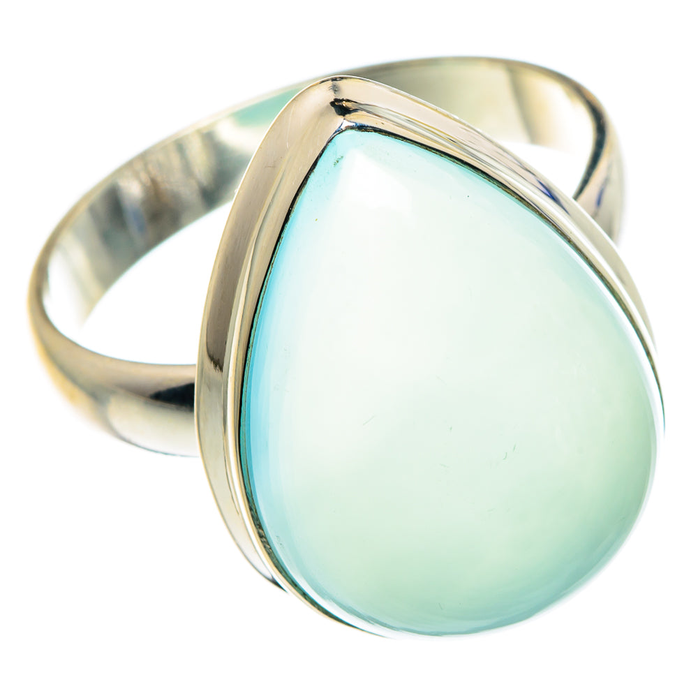Aqua Chalcedony Rings handcrafted by Anasilvercos - RING87940