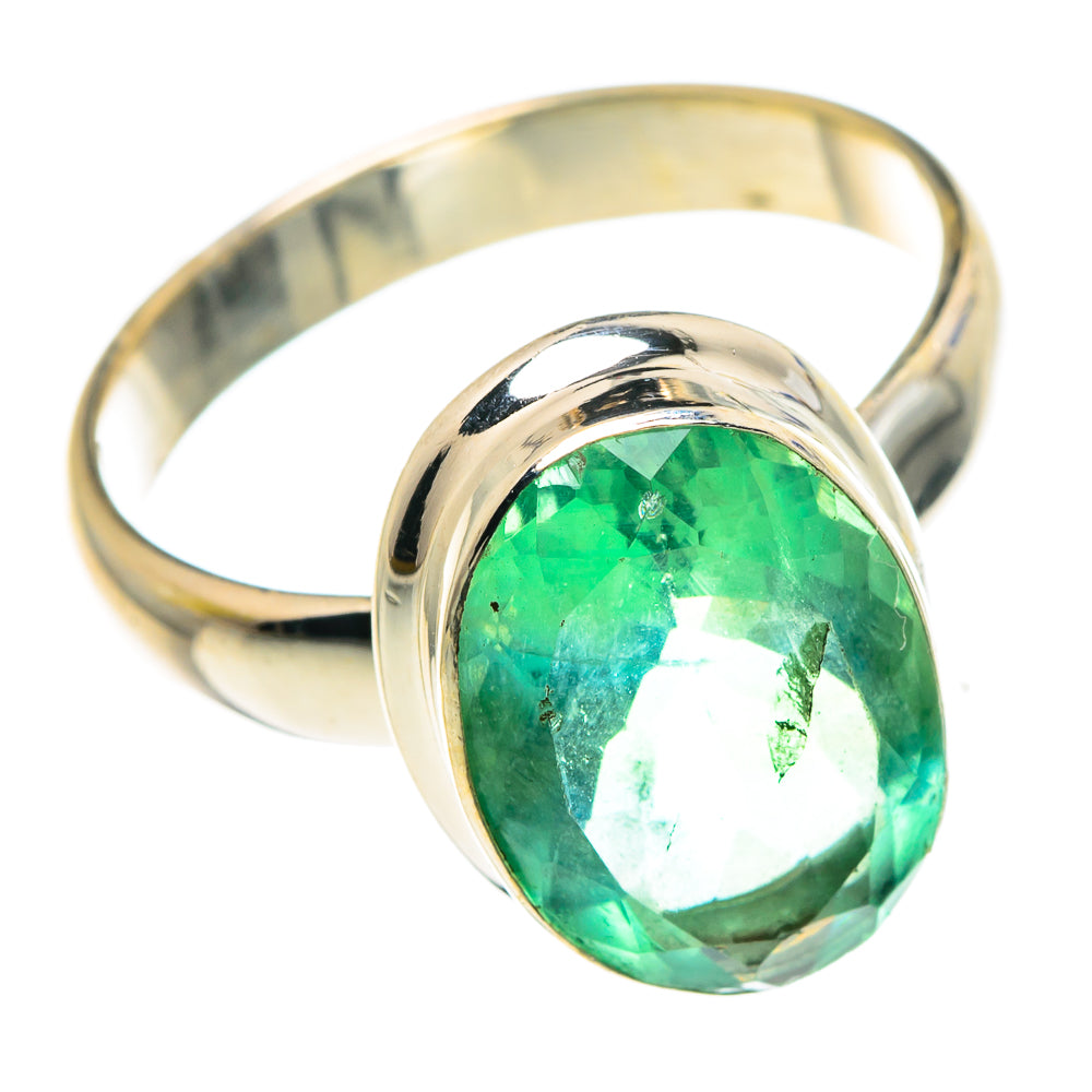 Green Fluorite Rings handcrafted by Anasilvercos - RING87943