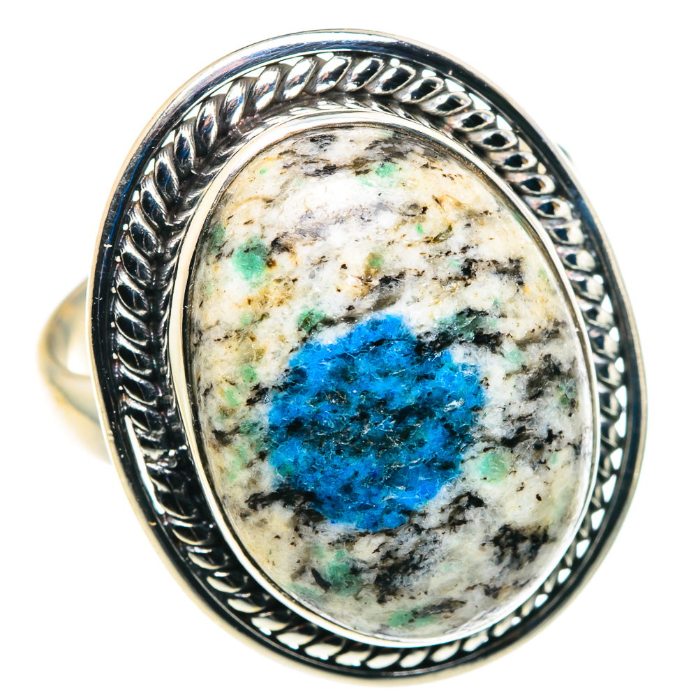 K2 Blue Azurite Rings handcrafted by Anasilvercos - RING87950