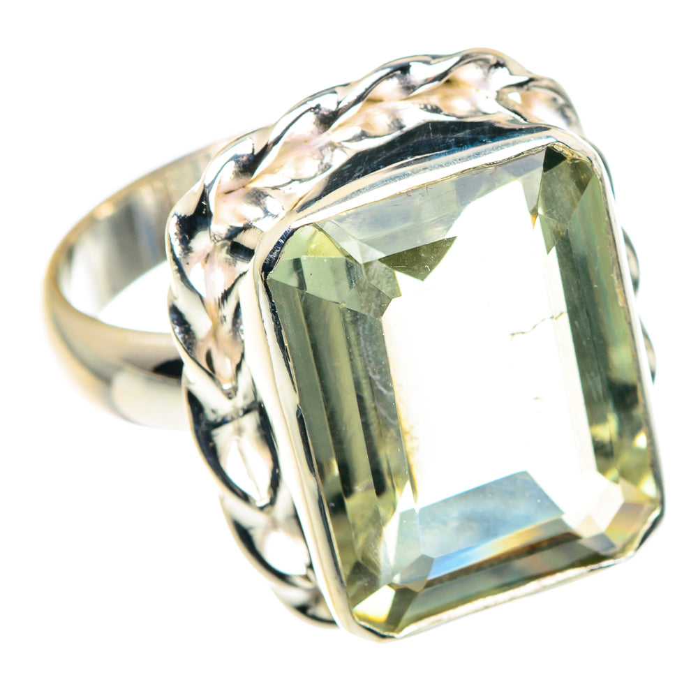Green Amethyst Rings handcrafted by Anasilvercos - RING87954