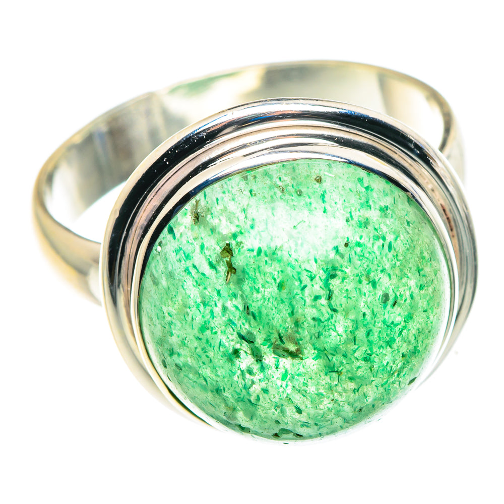 Green Aventurine Rings handcrafted by Anasilvercos - RING87955