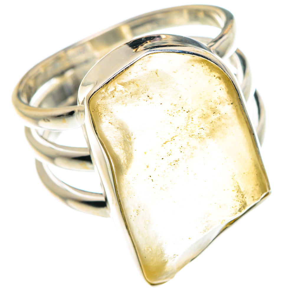 Libyan Desert Glass Rings handcrafted by Anasilvercos - RING87957