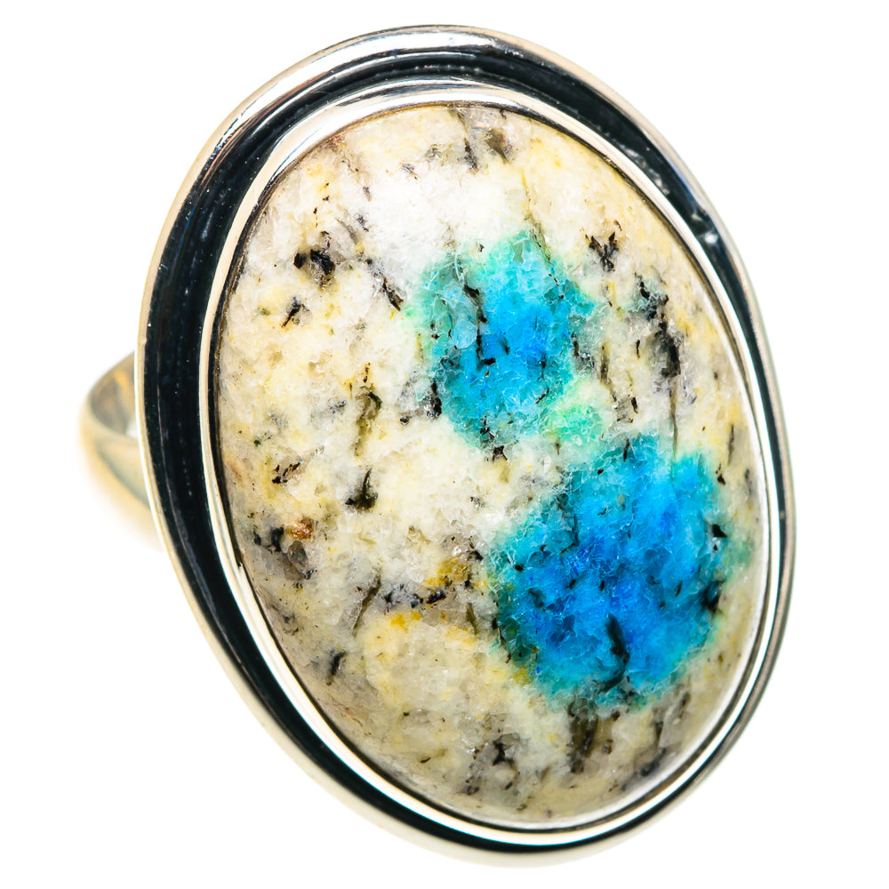 K2 Blue Azurite Rings handcrafted by Anasilvercos - RING87963 - Photo 2