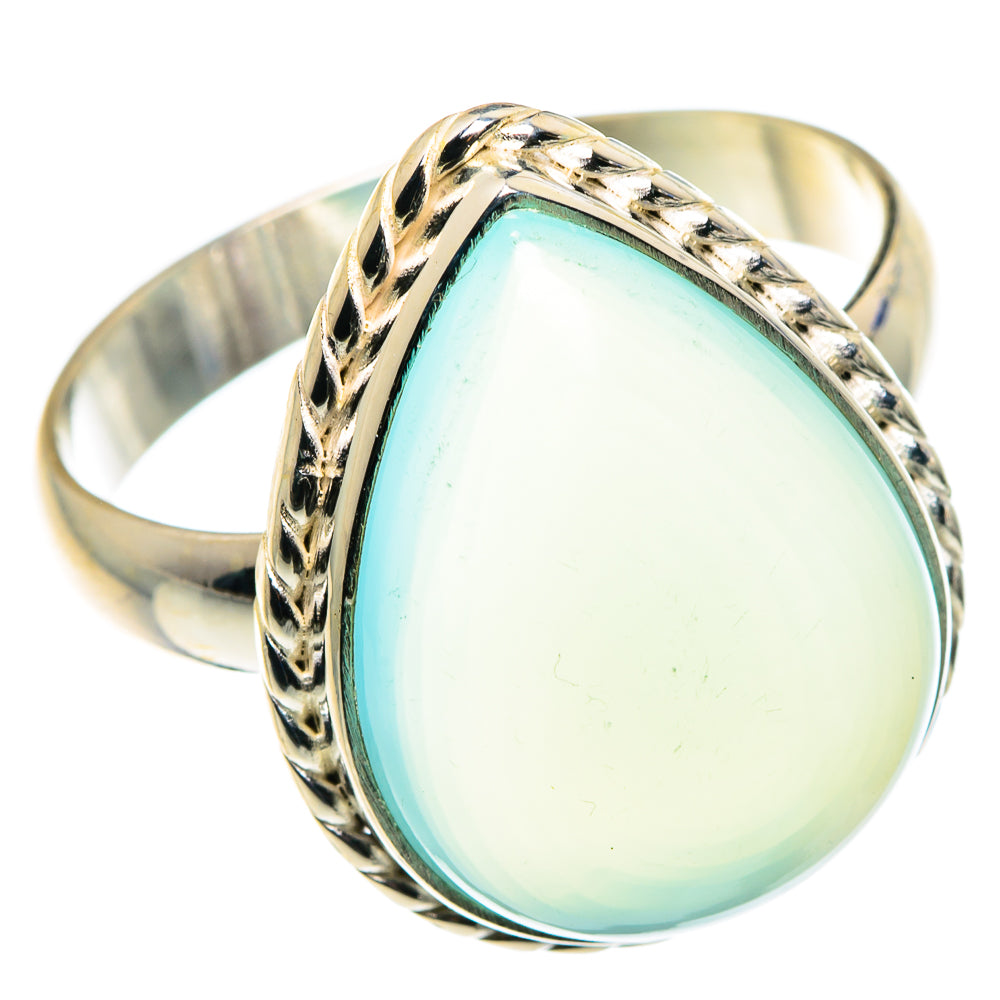 Aqua Chalcedony Rings handcrafted by Anasilvercos - RING87974