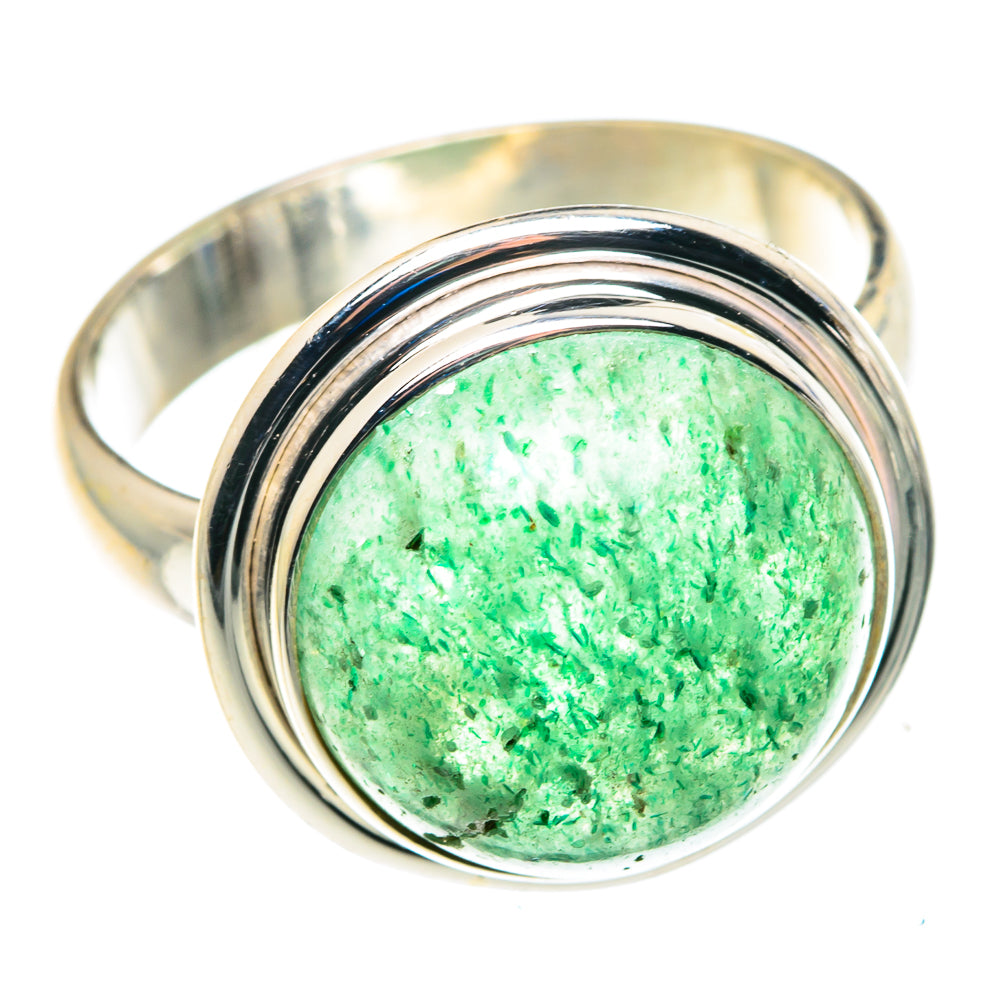 Green Aventurine Rings handcrafted by Anasilvercos - RING87988