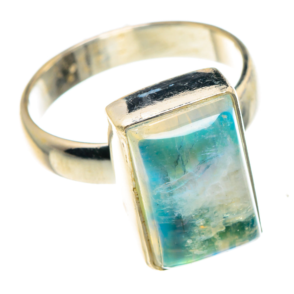 Green Moonstone Rings handcrafted by Anasilvercos - RING88005
