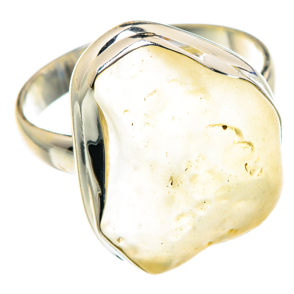 Libyan Desert Glass Rings handcrafted by Anasilvercos - RING88014 - Photo 2