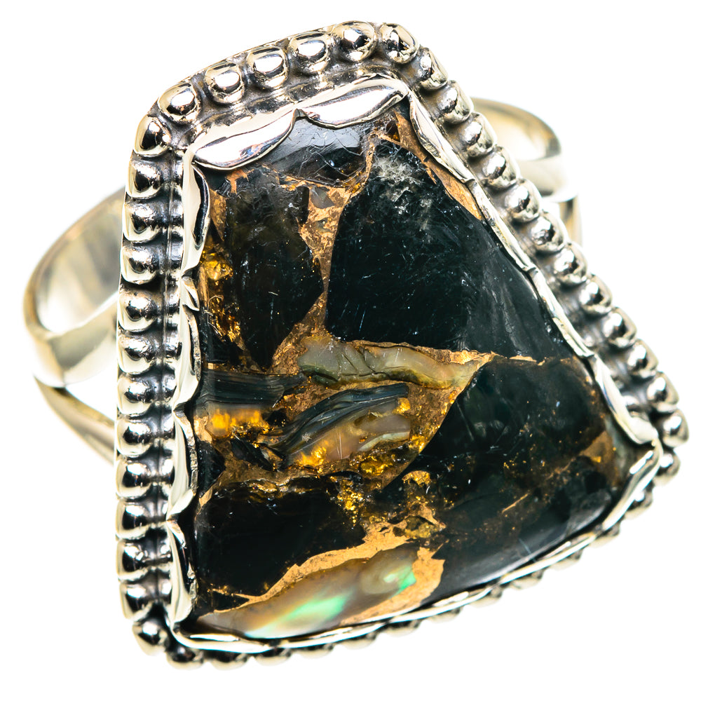 Black Copper Onyx Rings handcrafted by Anasilvercos - RING88024