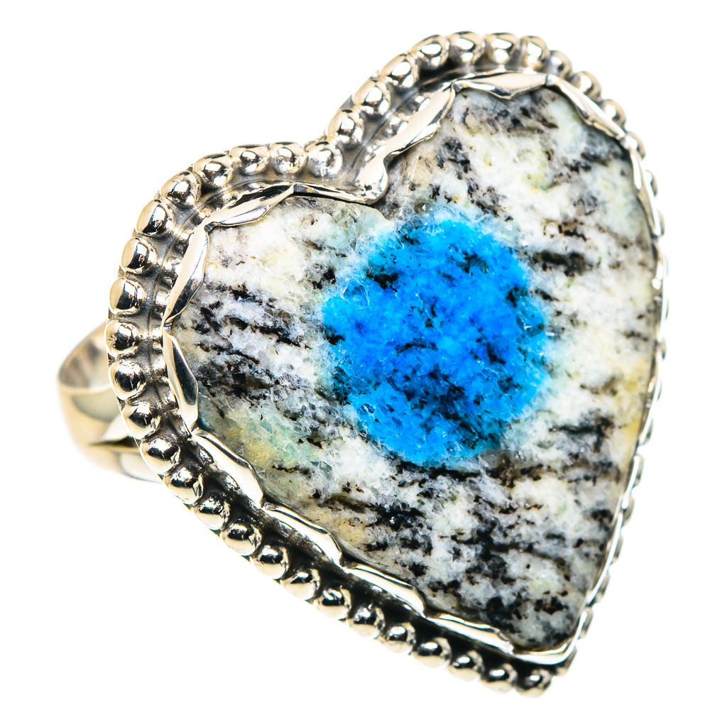 K2 Blue Azurite Rings handcrafted by Anasilvercos - RING88035
