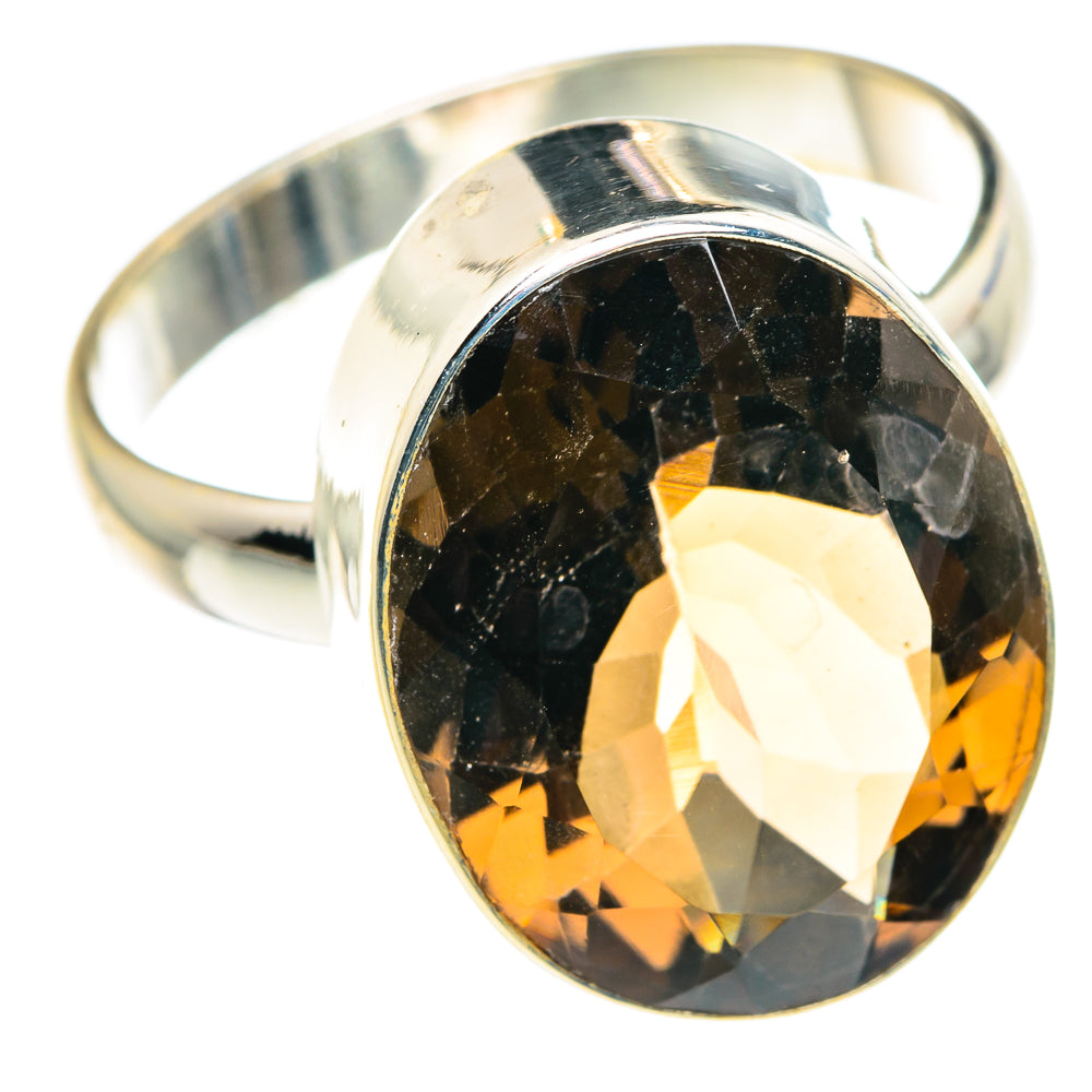Smoky Quartz Rings handcrafted by Anasilvercos - RING88040