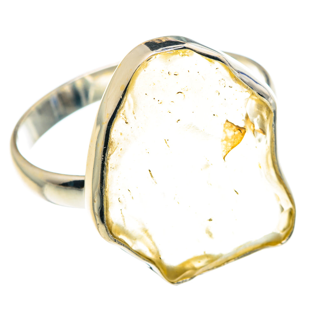 Libyan Desert Glass Rings handcrafted by Anasilvercos - RING88045 - Photo 2