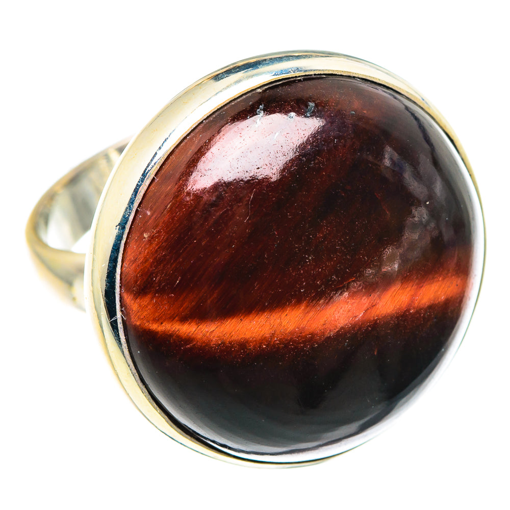 Red Tiger Eye Rings handcrafted by Anasilvercos - RING88076