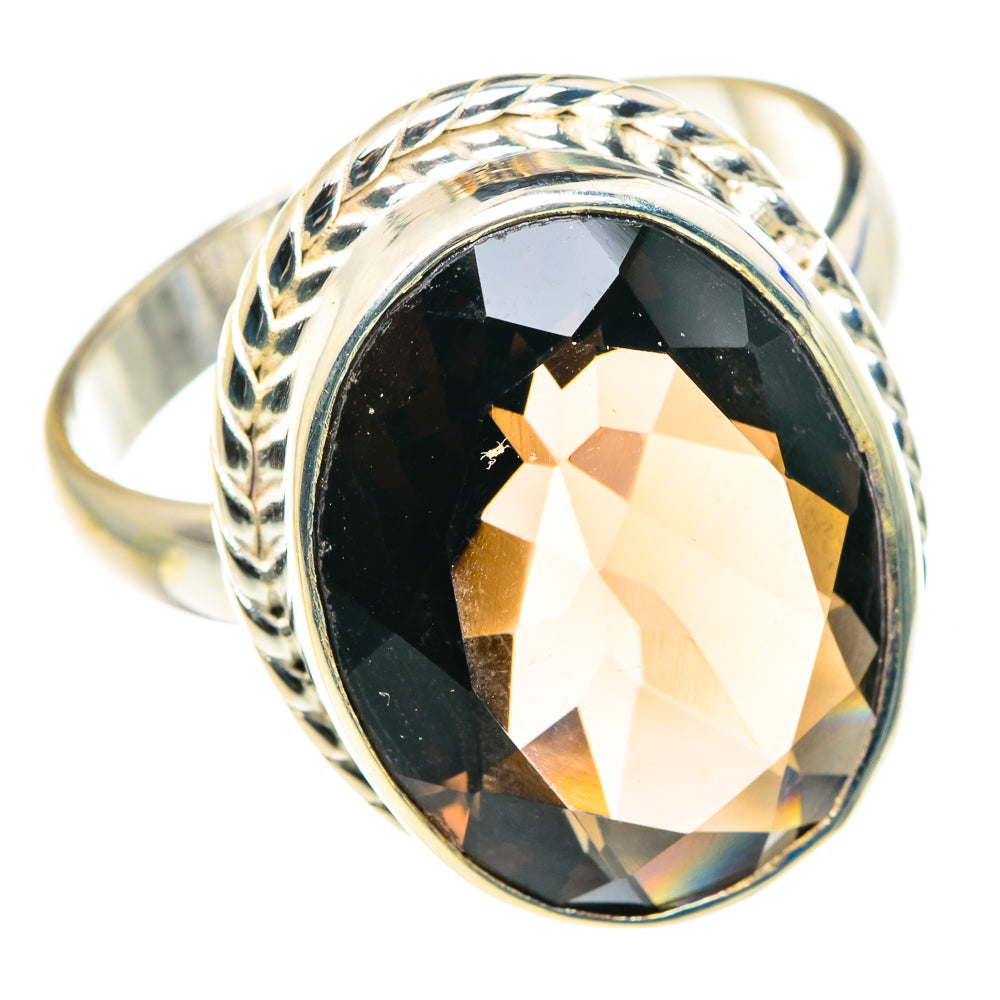 Smoky Quartz Rings handcrafted by Anasilvercos - RING88077