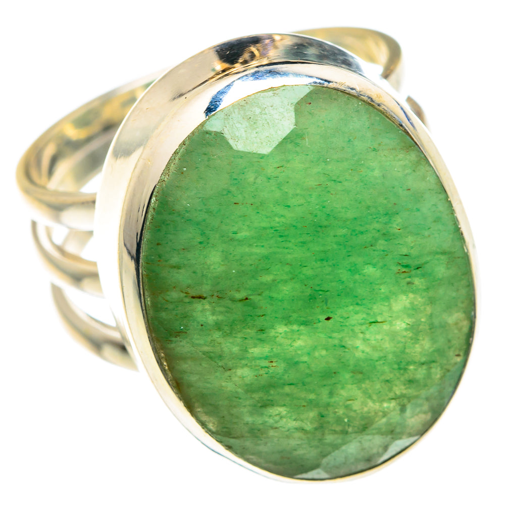 Green Aventurine Rings handcrafted by Anasilvercos - RING88100