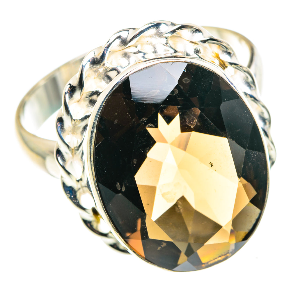 Smoky Quartz Rings handcrafted by Anasilvercos - RING88102