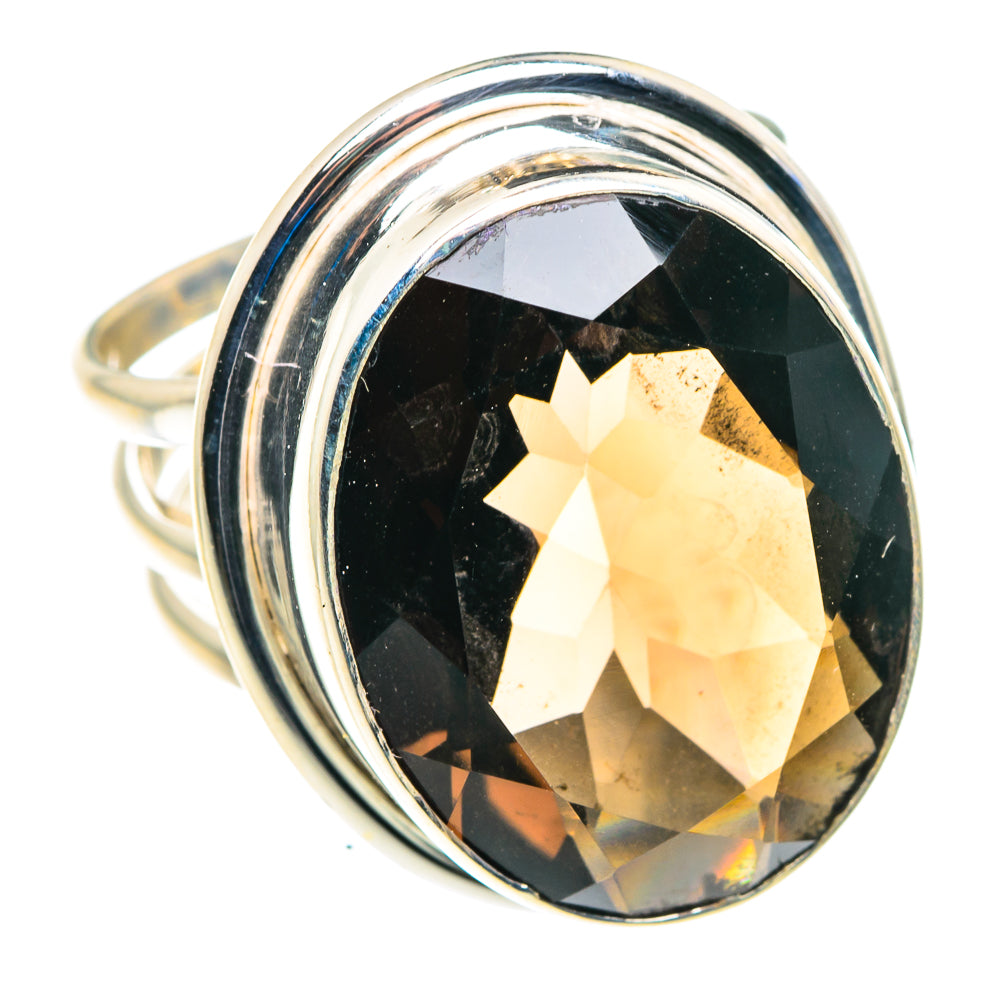 Smoky Quartz Rings handcrafted by Anasilvercos - RING88105