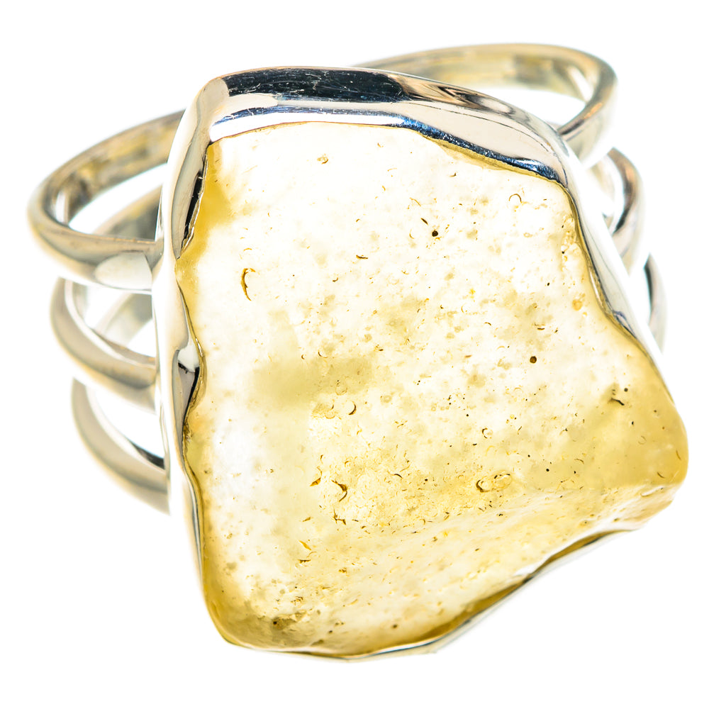 Libyan Desert Glass Rings handcrafted by Anasilvercos - RING88108